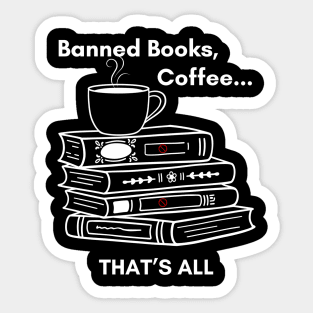Banned Books and Coffee Sticker